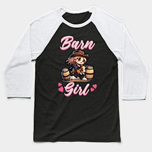 Barn Girl I Equestrian Pony Horse Fan Baseball T-Shirt